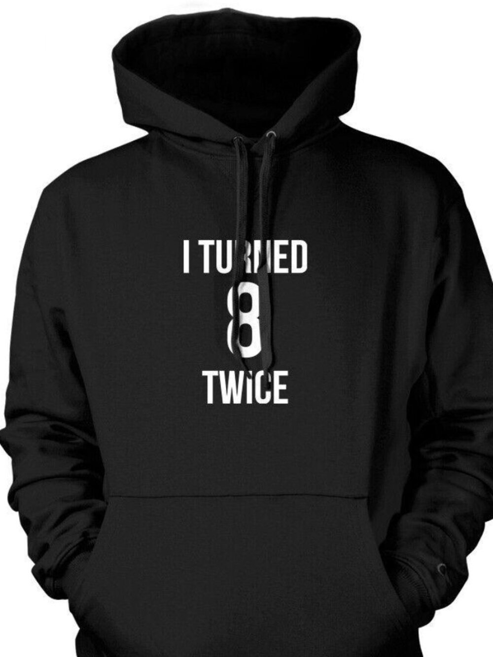 New I Turned 8 Twice 16th Birthday Black Hoodie Fleece Sweatshirt